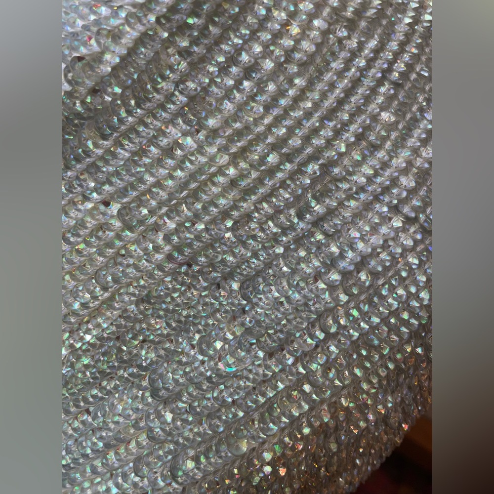 XS Retrofete Denisa Metallic Slip Dress - gorgeous V-back - Picture 6 of 6